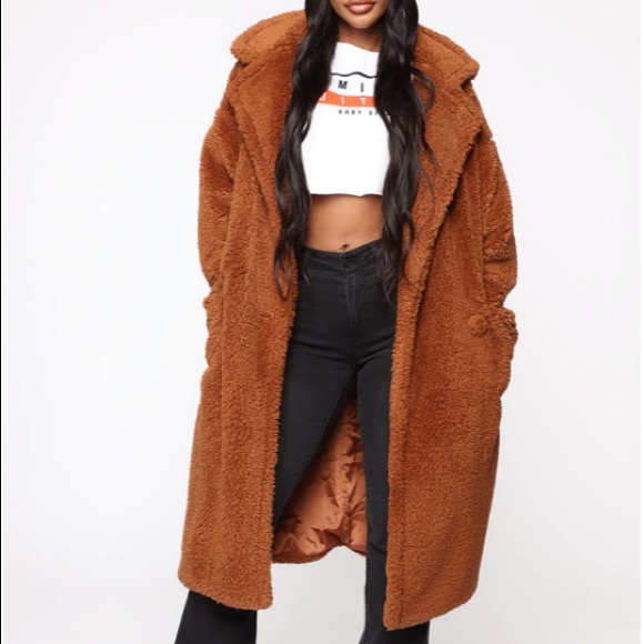 Long teddy coat - Picture 1 of 2